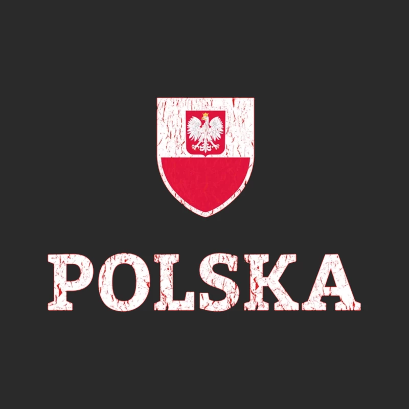 Polish National Shield with Eagle Emblem and Text Baseball Cap