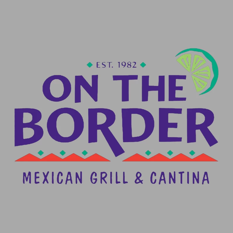 On The Border Mexican Grill & Cantina Restaurant Logo Male Pullover Hoodie