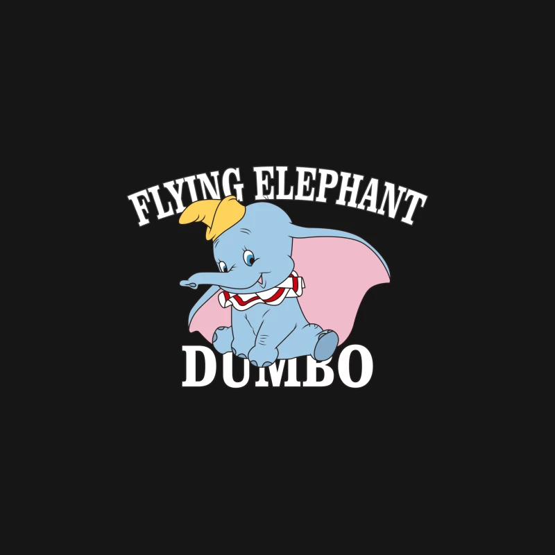 Fliegender Elefant Dumbo Illustration Herren Langarm T-Shirt