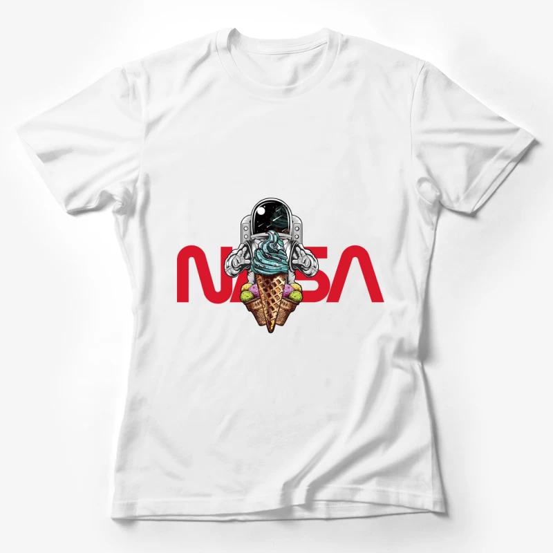 Astronaut mit Eis und NASA-Design Damen T-Shirt