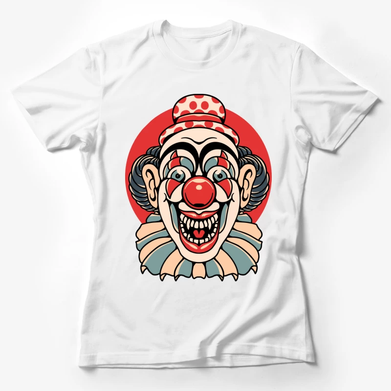 Vintage Clown Illustration Female T-Shirt