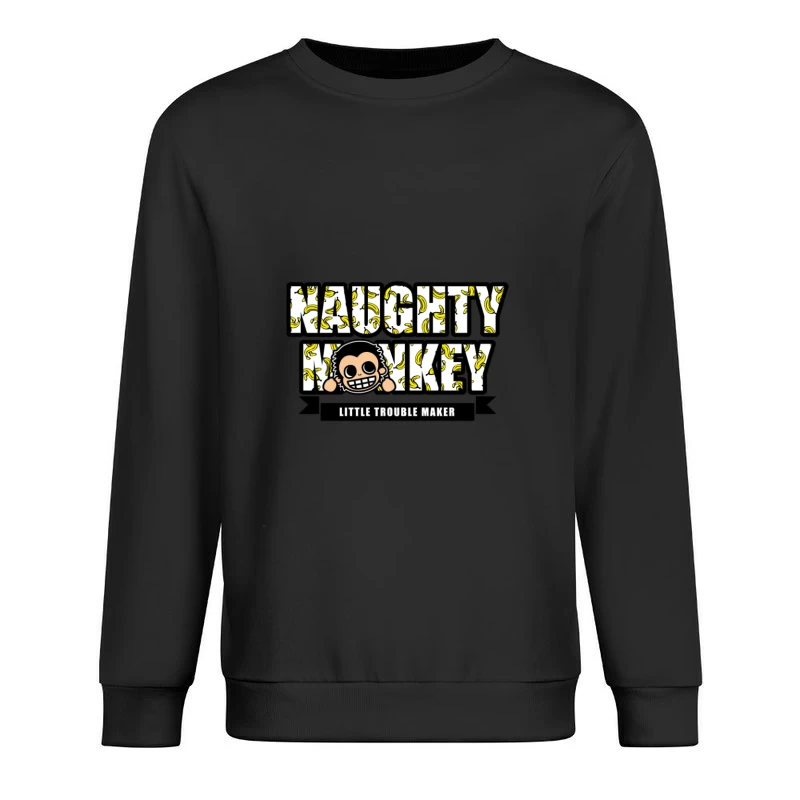 Frecher Affe mit Bananenmotiv Herren Pullover Sweatshirt