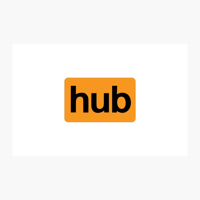 Orange and Black Hub Logo Design Travel Mug