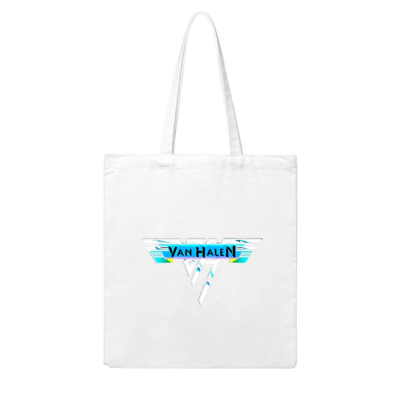 Van Halen Classic Band Logo in Retro 80s Style Cotton Tote Bag