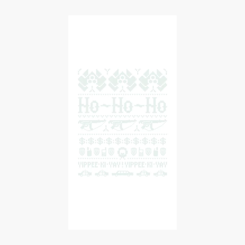 Pixelated Christmas Sweater Pattern with Ho-Ho-Ho Text iPhone Case