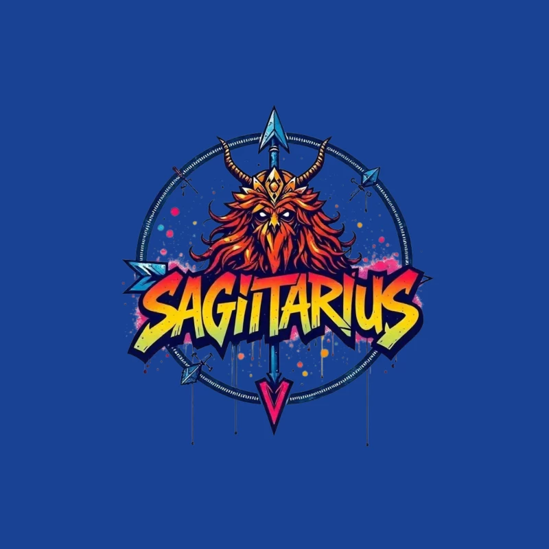 Sagittarius Zodiac Sign Illustration Male T-Shirt