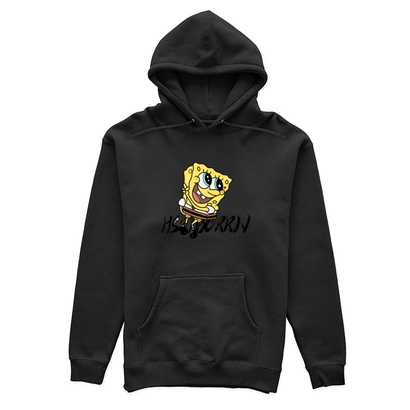 Personnage joyeux de dessin animé jaune Femme Sweat à capuche