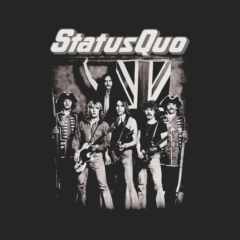 Vintage Status Quo Rock Band Album Cover Illustration Female Pullover Sweatshirt