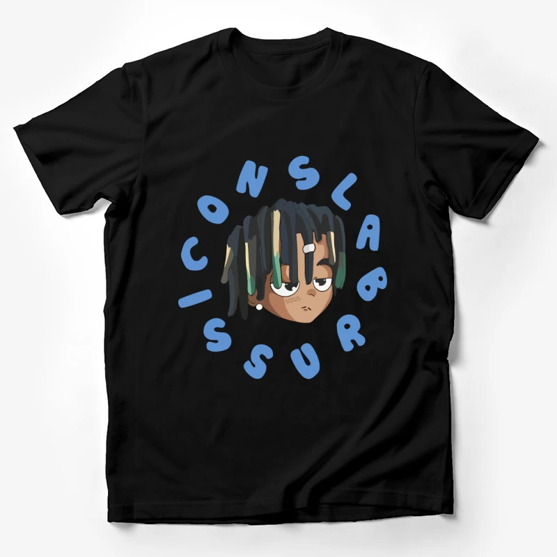 Karikaturgesicht mit Buchstaben Herren T-Shirt