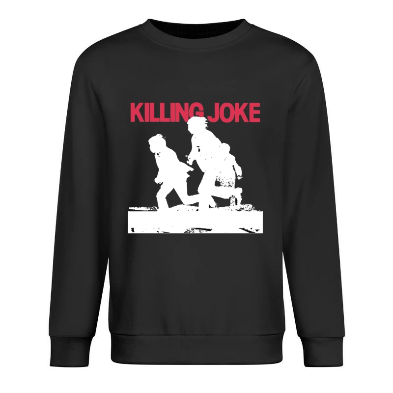 Killing Joke Post-Punk Album Cover with White Silhouettes Male Pullover Sweatshirt