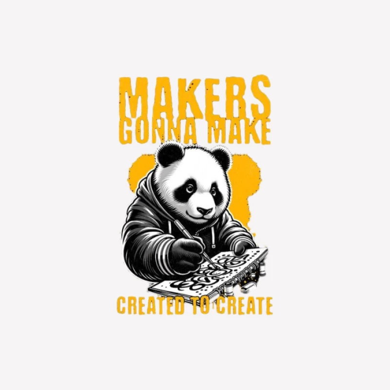 Kreativer Panda mit Spruch Herren T-Shirt