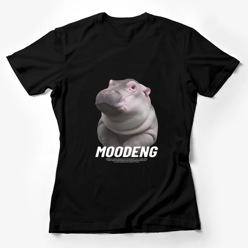 Design animal mignon : Hippopotame rose Femme T-Shirt