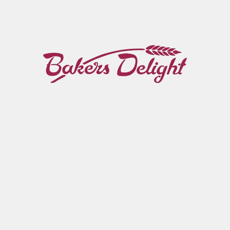 Bakers Delight Burgundy Cursive Logo with Wheat Symbol Male Tank Top