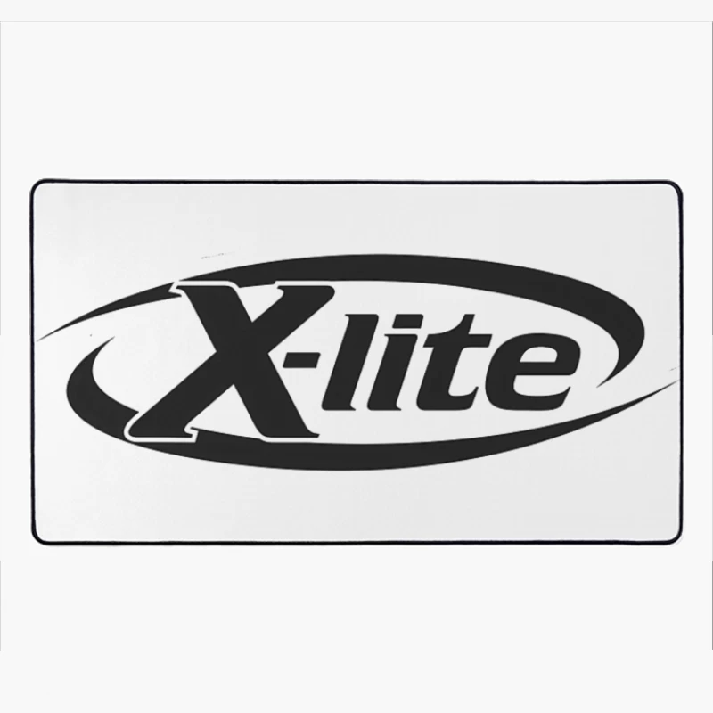 X-lite Black and White Brand Logo Design Desk Mat