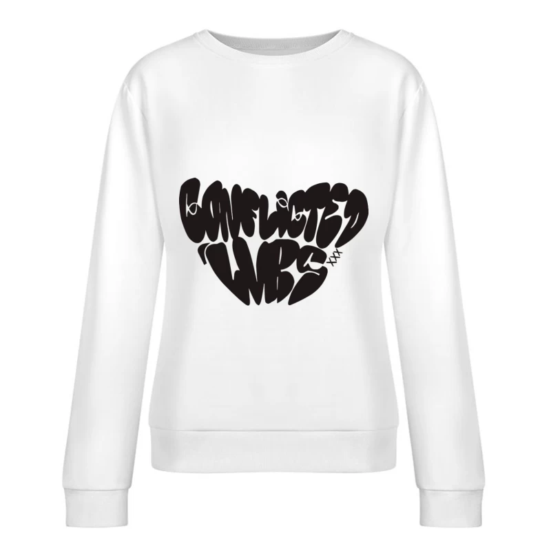 Konfliktkunstdesign Damen Pullover Sweatshirt