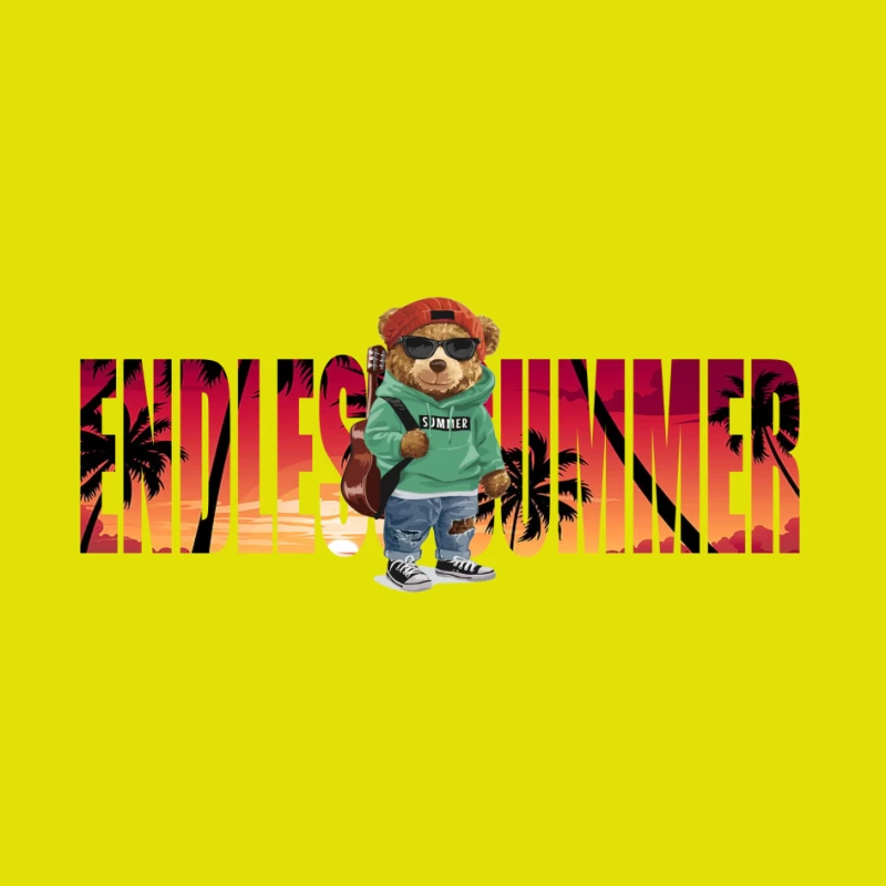 Cool Bear Enjoying Endless Summer Vibes Pin