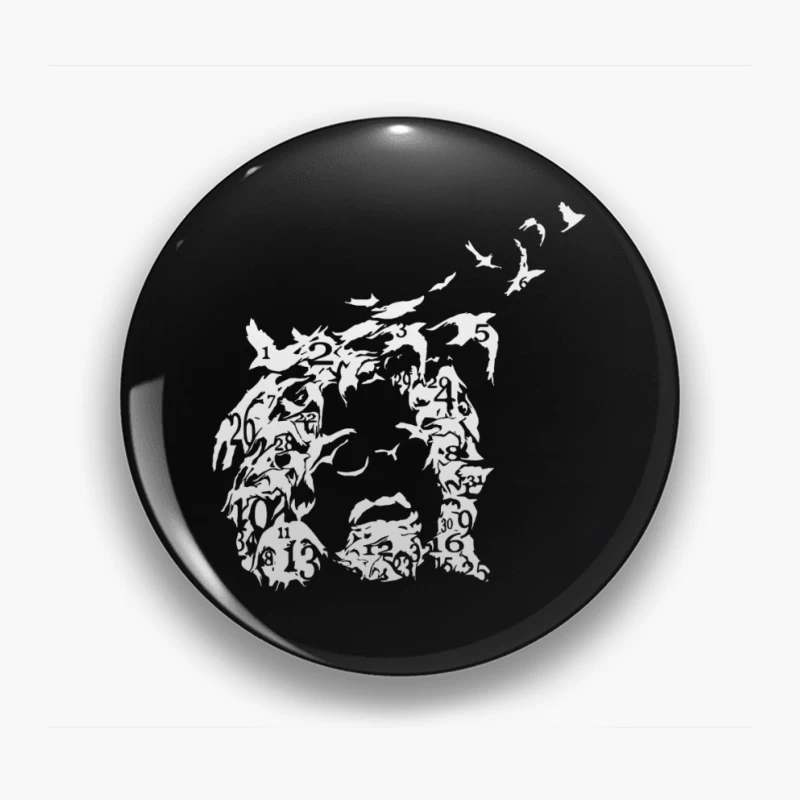 Counting Crows White Art Pin