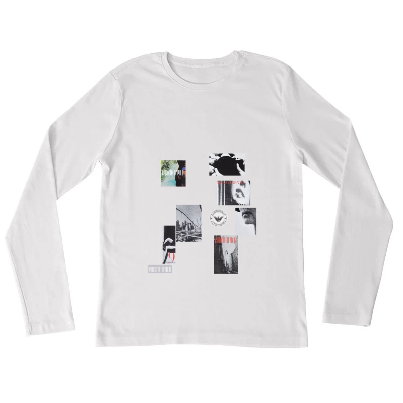 Emporio Armani Modemagazin-Collage Damen Langarm T-Shirt