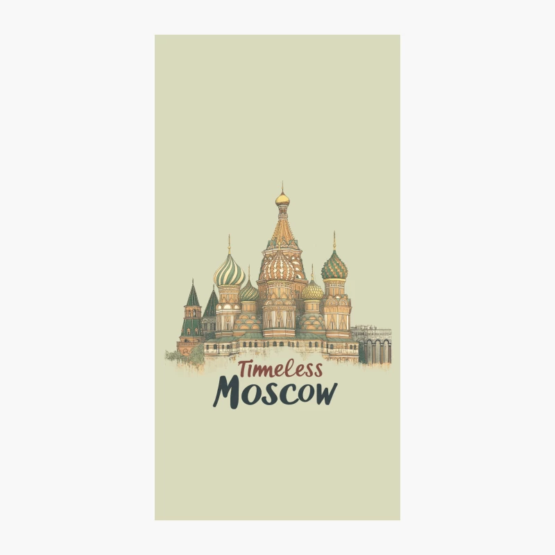 Timeless Moscow: Iconic St. Basil's Cathedral Illustration iPhone Case