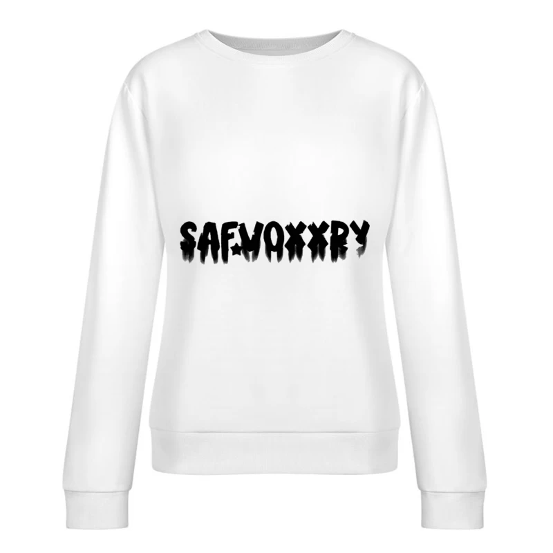 Graffiti-Stil Schriftzug Damen Pullover Sweatshirt