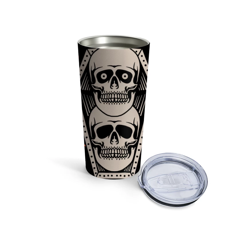 Skull Coffin Design Travel Mug