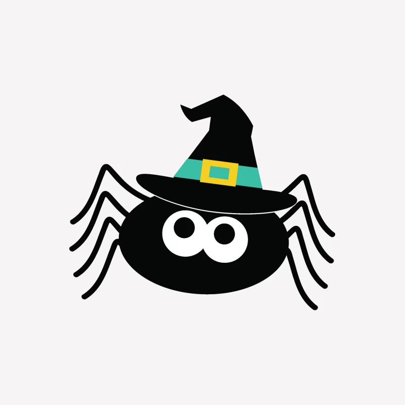 Araignée Halloween avec chapeau de sorcière Femme T-Shirt