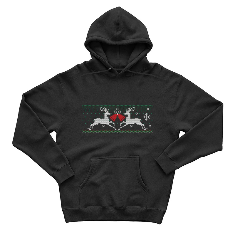 Pull de Noël avec rennes et cloches Homme Sweat à capuche
