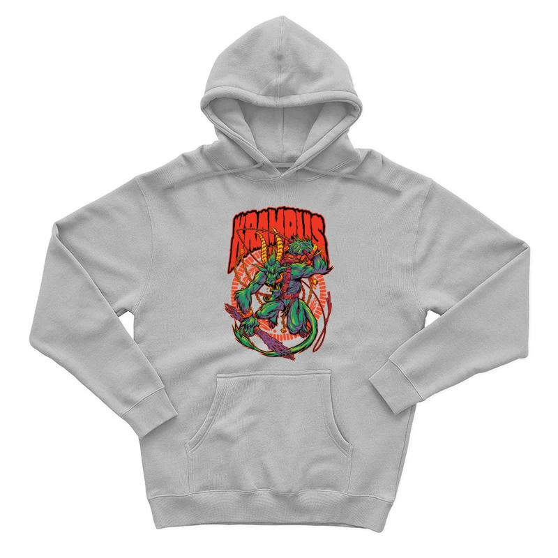 Krampus Holiday Mythology Illustration Male Pullover Hoodie