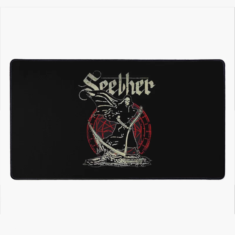 Gothic Skeleton Band Art - Seether Rock Metal Design Desk Mat