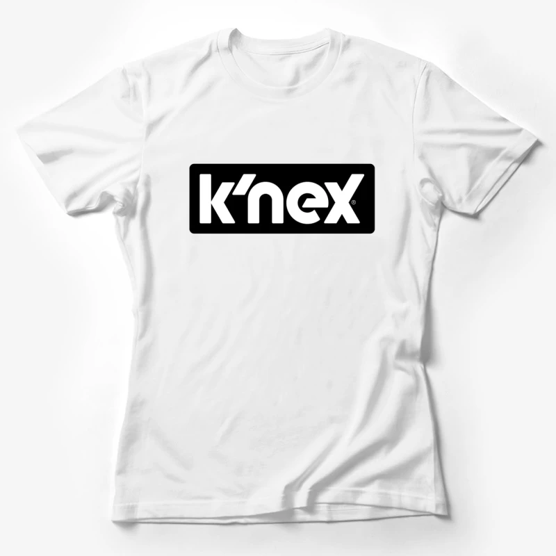 K'NEX Construction Toys Brand Logo in Black and White Female T-Shirt