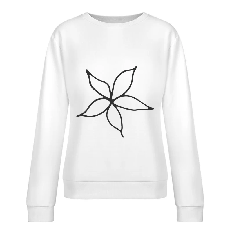 Illustration de fleur stylisée Femme Sweat-shirt à enfiler