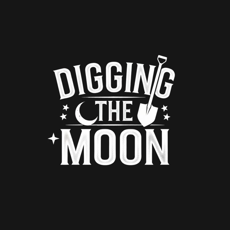 Minimalist Typography: Digging the Moon Male T-Shirt