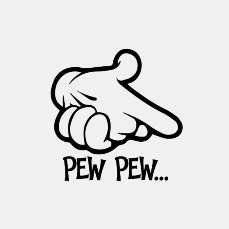 Comic-Hand mit 'Pew Pew' Herren Tanktops