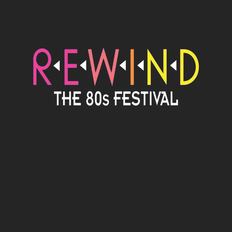 Rewind: The 80s Festival Colorful Typography Design Female Pullover Sweatshirt