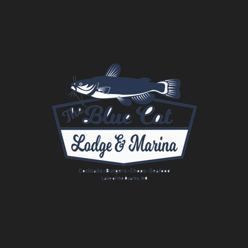 Blue Cat Lodge & Marina Restaurant Logo at Lake of the Ozarks Bucket Hat