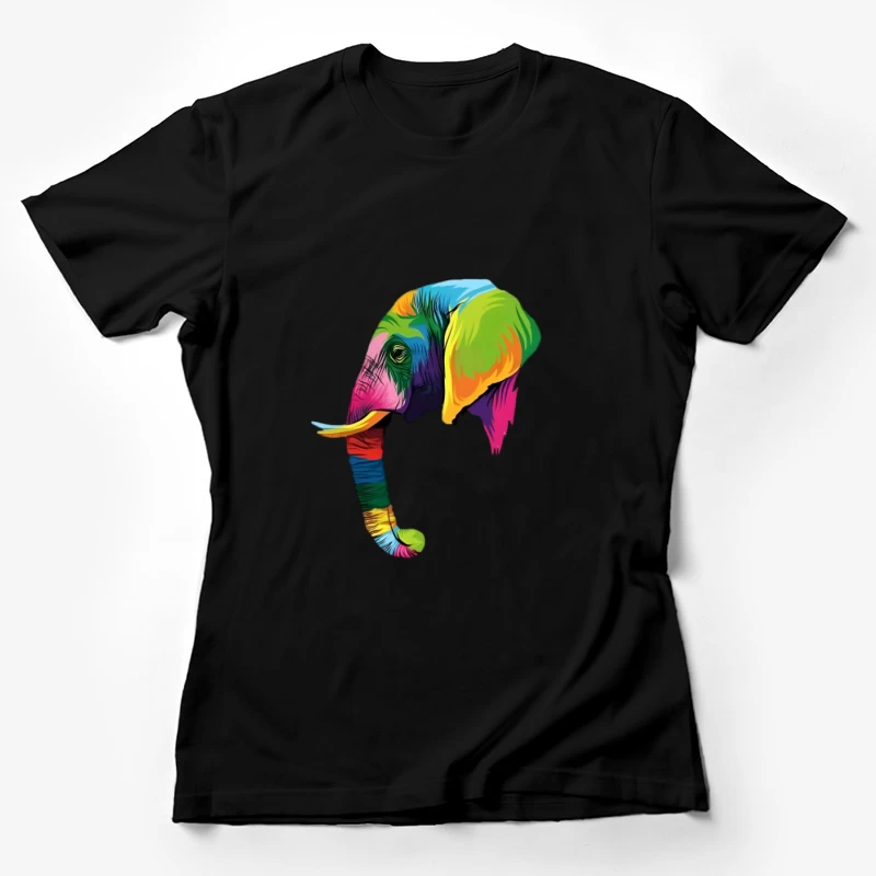 Buntes Elefantendesign Damen T-Shirt