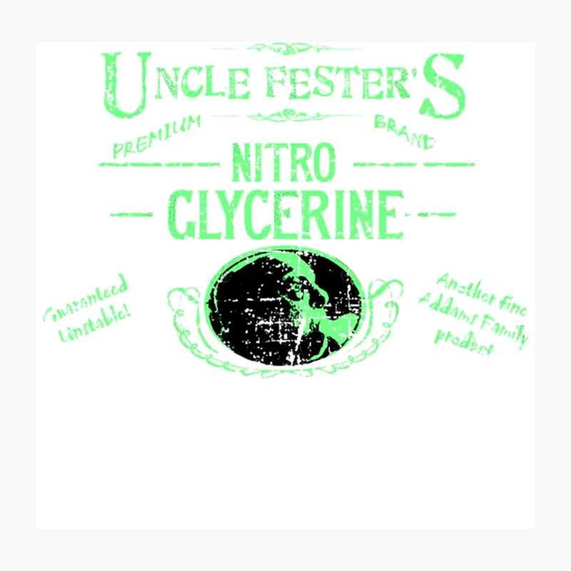Uncle Fester_s Nitro Glycerine Throw Pillow