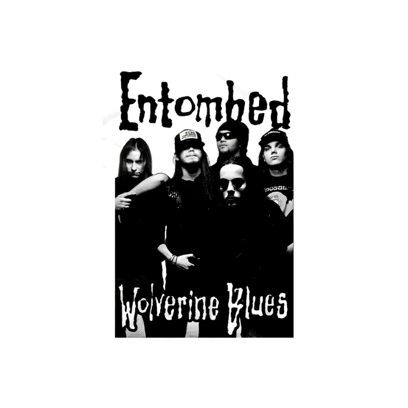 Entombed Wolverine Blues Black White Pin