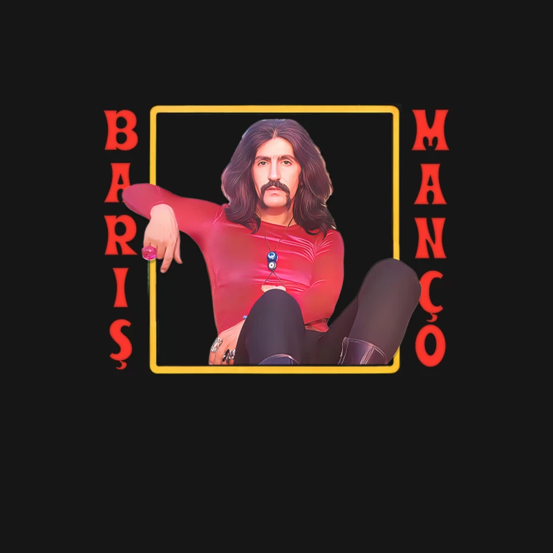 Barıs Manço  Original Psychedelic Male Long Sleeve T-Shirt
