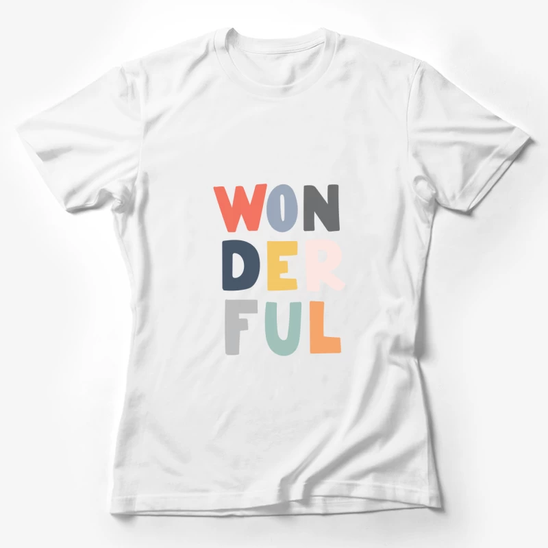 Texte coloré - Mot 'Wonderful' Femme T-Shirt