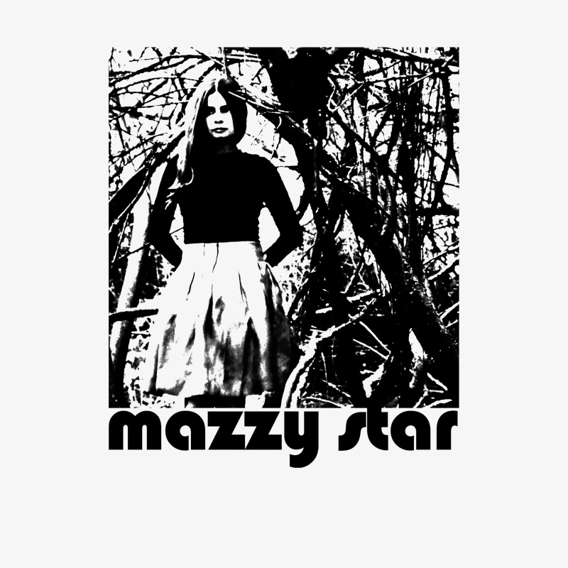 Mazzy Star Black White Female Pullover Sweatshirt