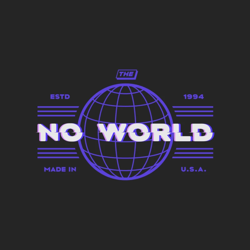 No World Globus Design Herren Pullover Sweatshirt