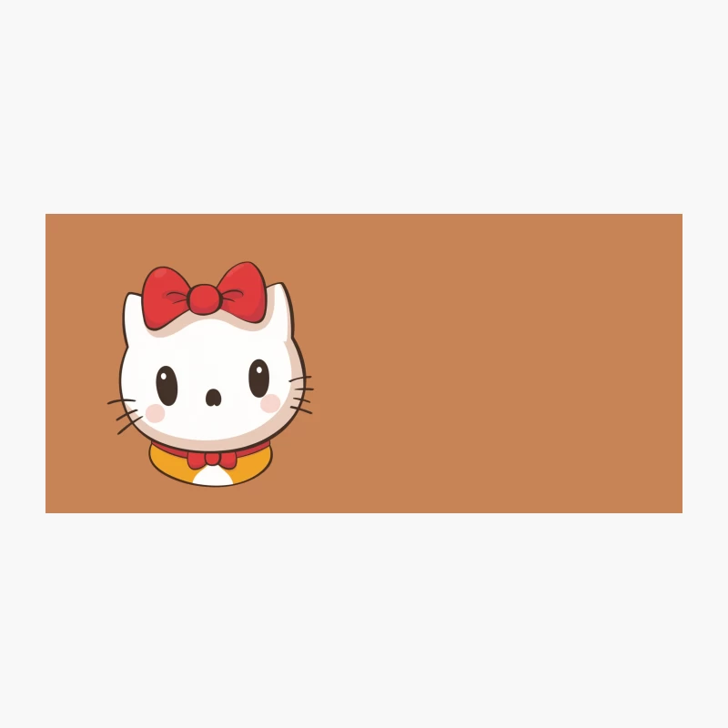 Adorable Hello Kitty Cartoon Character with Red Bow Coffee Mug