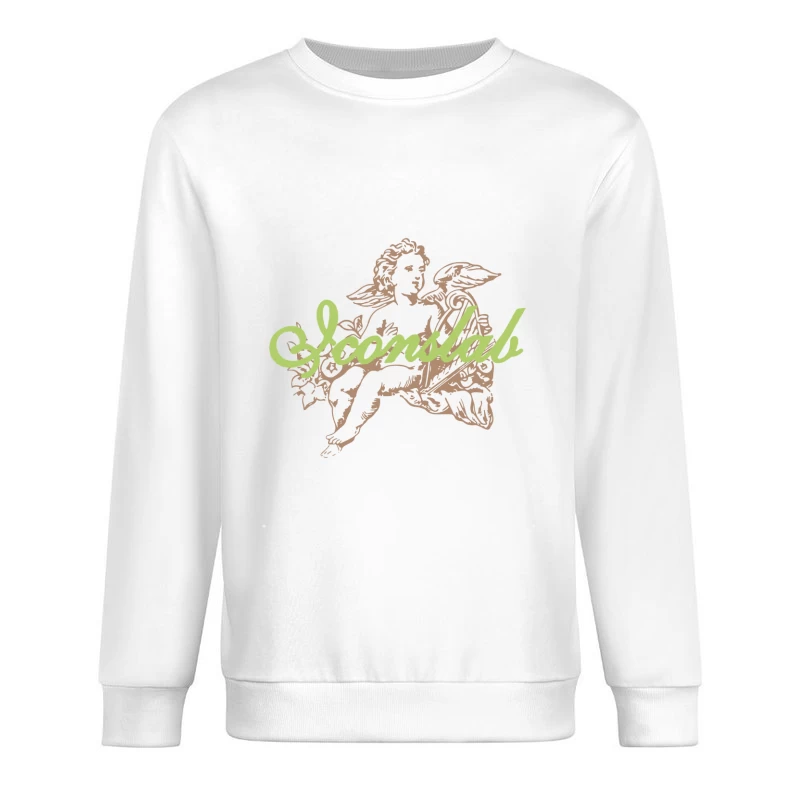 Engel mit Schriftzug Herren Pullover Sweatshirt