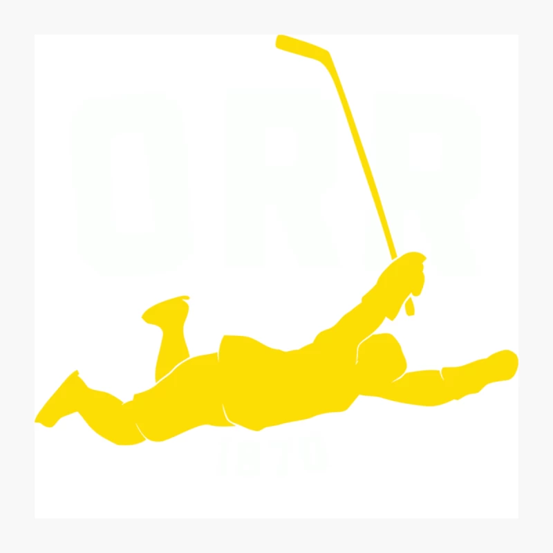 Yellow Silhouette of Diver in Action Pin