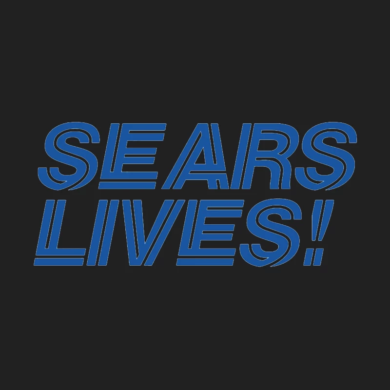 Sears Lives! Blue Text Logo Design Bucket Hat