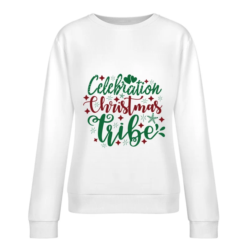Tribu de Noël Célébration Femme Sweat-shirt à enfiler