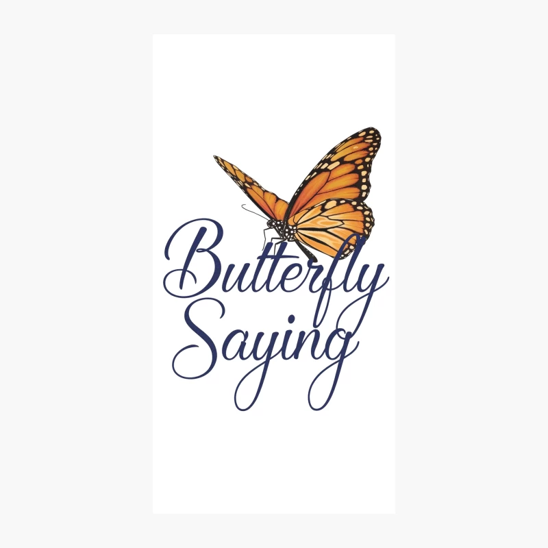 Monarch Butterfly Logo with Elegant Typography iPhone Case