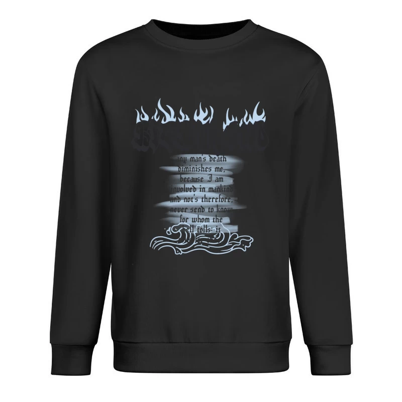 Todeszitat von John Donne im gotischen Stil Herren Pullover Sweatshirt