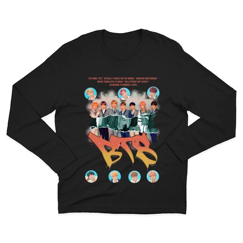 BTS: The Iconic K-Pop Boy Band Male Long Sleeve T-Shirt